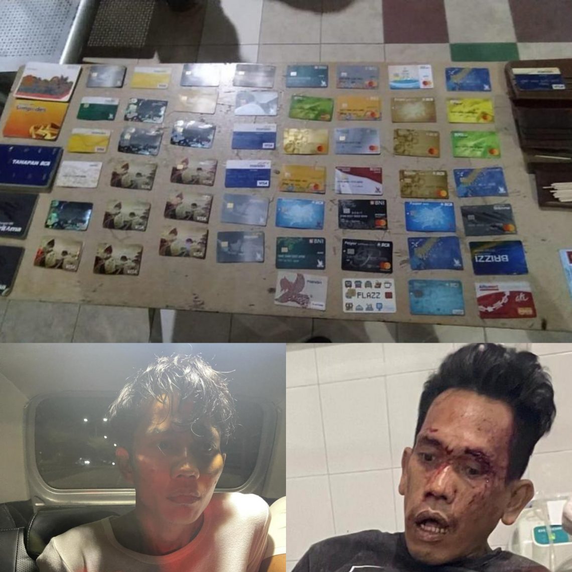Barang bukti ATM dari tangan kedua tersangka pencurian ganjal rekening ATM. (Dok. Istimewa)
