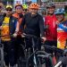 Bupati Merangin H M Syukur saat gowes bersama forkopimda merangin.