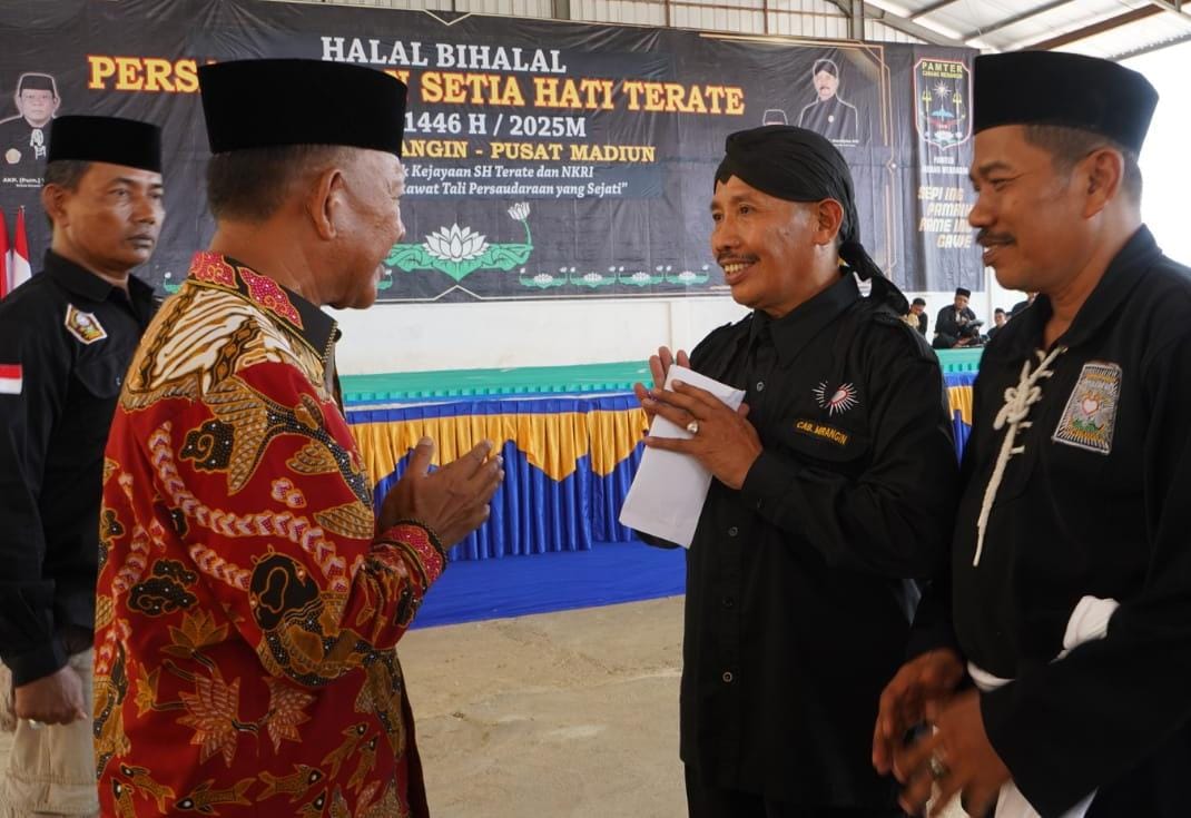 Wakil Bupati Merangin H A Khafid saat bertemu dengan pihak PSHT.