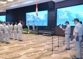 Jasa Raharja saat upacara Hari Kebangkitan Nasional di salah satu aula di Jakarta. (Dok: Humas Jasa raharja)