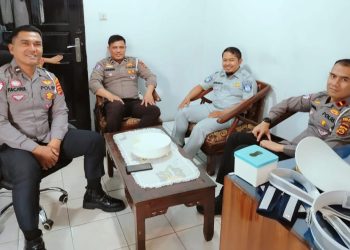 Jasa Raharja Cabang perwakilan Bungo saat melakukan rapat dengan Satlantas Polres Bungo.