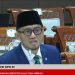Kemenhaj saat mengikuti rapat usulan penurunan biaya haji 2026 bersama Komisi VIII DPR RI di Kompleks Parlemen, Senayan, Jakarta, pada Senin, 27 Oktober 2026.(Tangkapan layar YouTube TV PARLEMEN)