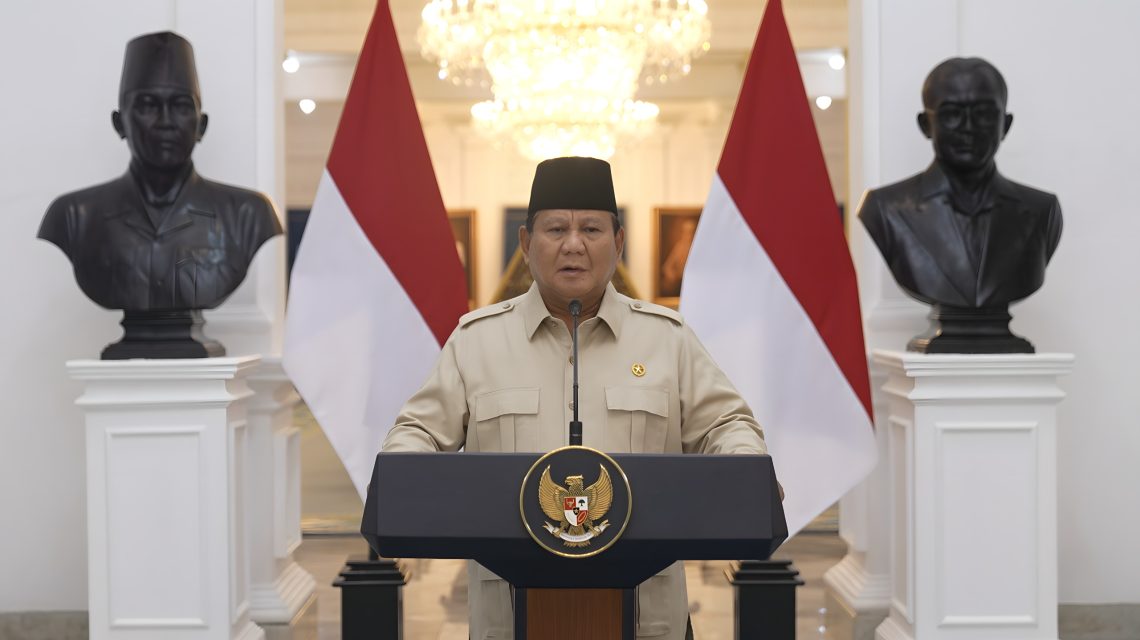 Presiden RI, Prabowo Subianto saat menyampaikan amanat di Istana Negara, Jakarta beberapa waktu lalu. (Dok: Istimewa)