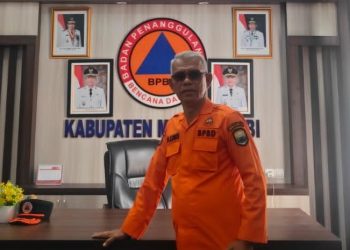 Kepala BPBD Muaro Jambi, Paruhuman Lubis saat dijumpai di Kantornya. Sabtu (29/11/2025). (Dok: Alpin)