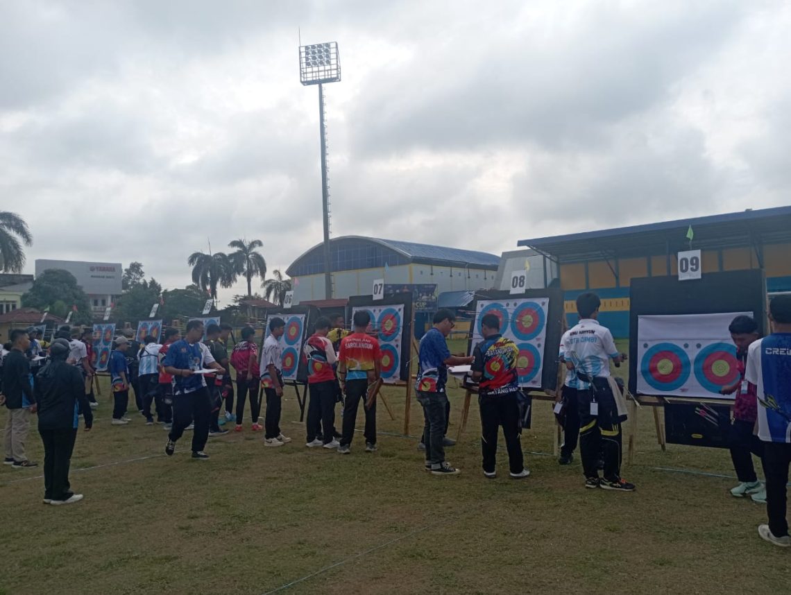 suasana Kejuaraan Panahan Provinsi Jambi 2025 di Stadion Persitaj Tanjung Jabung Barat. Minggu, 16 November 2025. (Dok: Rahmat)