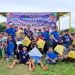 Anak-anak Kampung Pulau Pandan mengikuti Lomba Layang-layang Ceria yang digelar Ditpolairud Polda Jambi di tepian Sungai Batanghari, Kota Jambi, Sabtu (22/11/2025). (Dok: Rahmat)