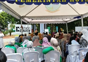 Wakil Wali Kota Jambi bersama perwakilan BAZNAS RI meresmikan Z Corner di kawasan Taman Banjuran Budaya, Senin (24/11/2025). (Dok: Rudi)