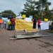 Warga yang tergabung dalam Forum Warga Tolak Zona Merah menggelar aksi protes di depan kantor Pertamina EP Asset 1 Field Jambi, Senin (24/11/2025) pagi. (Dok: Rahmat)