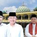 Sekretaris Daerah Kabupaten Merangin, Zulhifni, menyampaikan imbauan larangan petasan dan ajakan doa bersama pada malam Tahun Baru 2026, yang dipusatkan di Masjid Raya Al Istiqomah, Bangko. (Dok: Diskominfo Merangin)