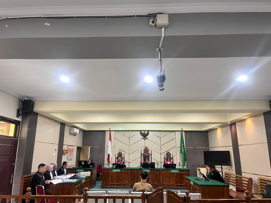 Sidang perkara terdakwa Victor Gunawan dengan agenda pembacaan Tuntutan. (Dok: Rudi)