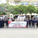 Wakapolda Jambi, Brigjen Pol. M. Mustaqim saat melepas tim kesehatan Biddokkes Polda Jambi yang diberangkatkan untuk membantu penanganan korban bencana di Provinsi Aceh pada Kamis, (04/12/2025). (Dok: Alpin)