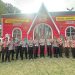 Wakasatgasopsda Ops Lilin 2025 Dirlantas Polda Jambi meninjau kesiapan Pos Pam Tugu Keris guna mengantisipasi kepadatan lalu lintas jelang Nataru. (Dok: Alpin)