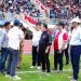 Tampak Gubernur Jambi Al Haris Bersama Kadis PU Muzakir Berbincang di lapangan Stadion Swarna Bhumi (Dok: Rudi)