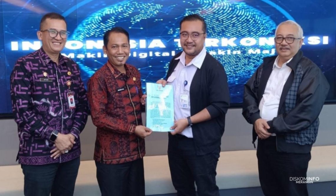 Kadis Kominfo Ahmad Khoiruddin AS, mengusulkan sebanyak 46 desa blank spot yang masih ada di Kabupaten Merangin, ke Kementrian Komunikasi dan Digital (Komdigi) di Jakarta. (Dok: Diskominfo Meangin)