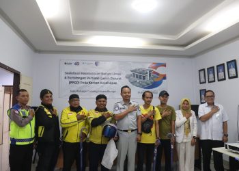 Sosialisasi tentang Jasa Raharja dan Keselamatan Berlalu Lintas yang bertempat di Kantor Jasa Raharja Cabang Muara Bungo, pada Senin, 9 Februari 2026. (Dok: Alpin)