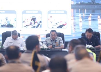 Direktur Utama Jasa Raharja Muhammad Awaluddin menghadiri Rapat Koordinasi Lintas Sektoral Operasi Ketupat 2026 di Jakarta, Senin (2/3/2026), (Dok. Humas JR Jambi)