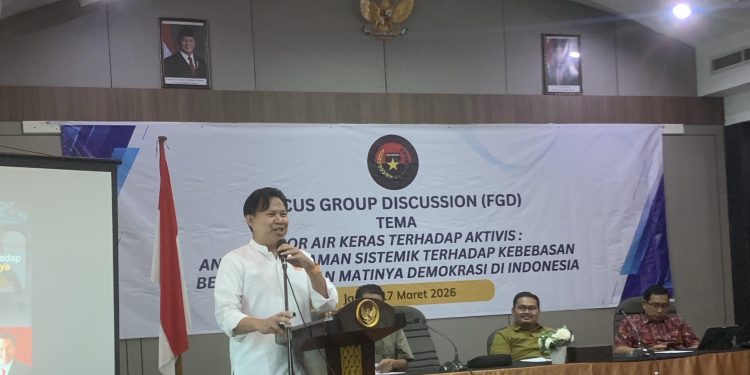 Diskusi hangat dan penuh gagasan kritis mewarnai FGD PUSAKADEMIA Seri II Tahun 2026 di Kota Jambi, Selasa (17/3/2026). (Dok: Alpin)