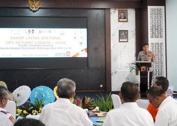 Kapolres Tasikmalaya Kota AKBP Andi Purwanto bersama Wali Kota Tasikmalaya Viman Alfarizi Ramadhan memimpin rapat koordinasi lintas sektoral persiapan Operasi Ketupat Lodaya 2026 di Kota Tasikmalaya. (Dok:Istimewa)