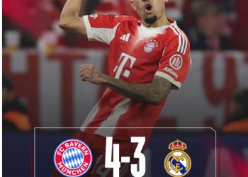 Hasil Loga Champion  Bayern Munchen vs Real Madrid (Dok: instagram @fcbayern)