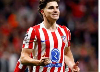 Julian Alvarez usai mencetak gol ke gawang Arsenal di Semifinal Liga Champions (Dok: instagram @atleticodemadrid)