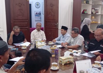 KONI Jambi melakukan audiensi bersama PetroChina International Jabung Ltd di rumah dinas Sekda Provinsi Jambi. (Dok: Rahmat)