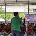 Kepala SMP Negeri 10 Kota Jambi, Alfrin Hardianto, saat memimpin pembukaan Liga Futsal Kepsek Cup I di Lapangan Diaska, Kota Jambi. (Dok: Arwani)