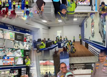 Ratusan siswa TK Yayasan Makmur Al-Muthmainah mengikuti edukasi lalu lintas di Ditlantas Polda Jambi dengan metode interaktif, Kamis (23/04/2026). (Dok: Alpin)