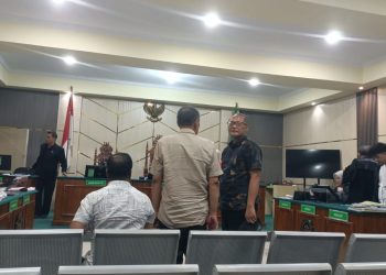 Terdakwa kasus dugaan korupsi DAK Pendidikan Jambi, Rudi Wage Soeparman, saat menjalani sidang lanjutan di Pengadilan Tipikor Jambi, Selasa (28/4/2026). (Dok: Rudi)
