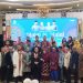 Wali Kota Jambi, Dr. dr. H. Maulana, M.K.M, bersama Ketua TP PKK Kota Jambi, Dr. dr. Hj. Nadiyah, Sp,.OG, saat menghadiri Halal bi Halal Bollywood Day Kota Jambi di Aula Griya Mayang, Rumah Dinas Wali Kota Jambi. (Dok: Rahmat)