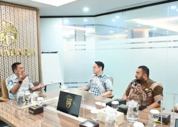 Direktur Utama Jasa Raharja Muhammad Awaluddin saat menerima jajaran DPP Organda di Kantor Pusat Jasa Raharja, Jakarta, Kamis (24/4/2026). (Dok. Humas JR Jambi)