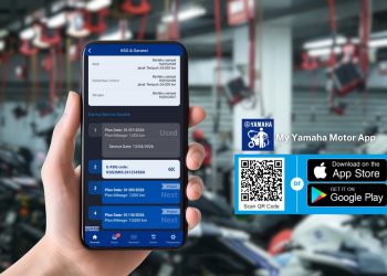 Pengguna sepeda motor Yamaha mengakses fitur E-KSG melalui aplikasi My Yamaha Motor sebagai bagian dari transformasi layanan digital untuk mempermudah proses servis di dealer resmi. (Dok: Yamaha DDS Jambi)