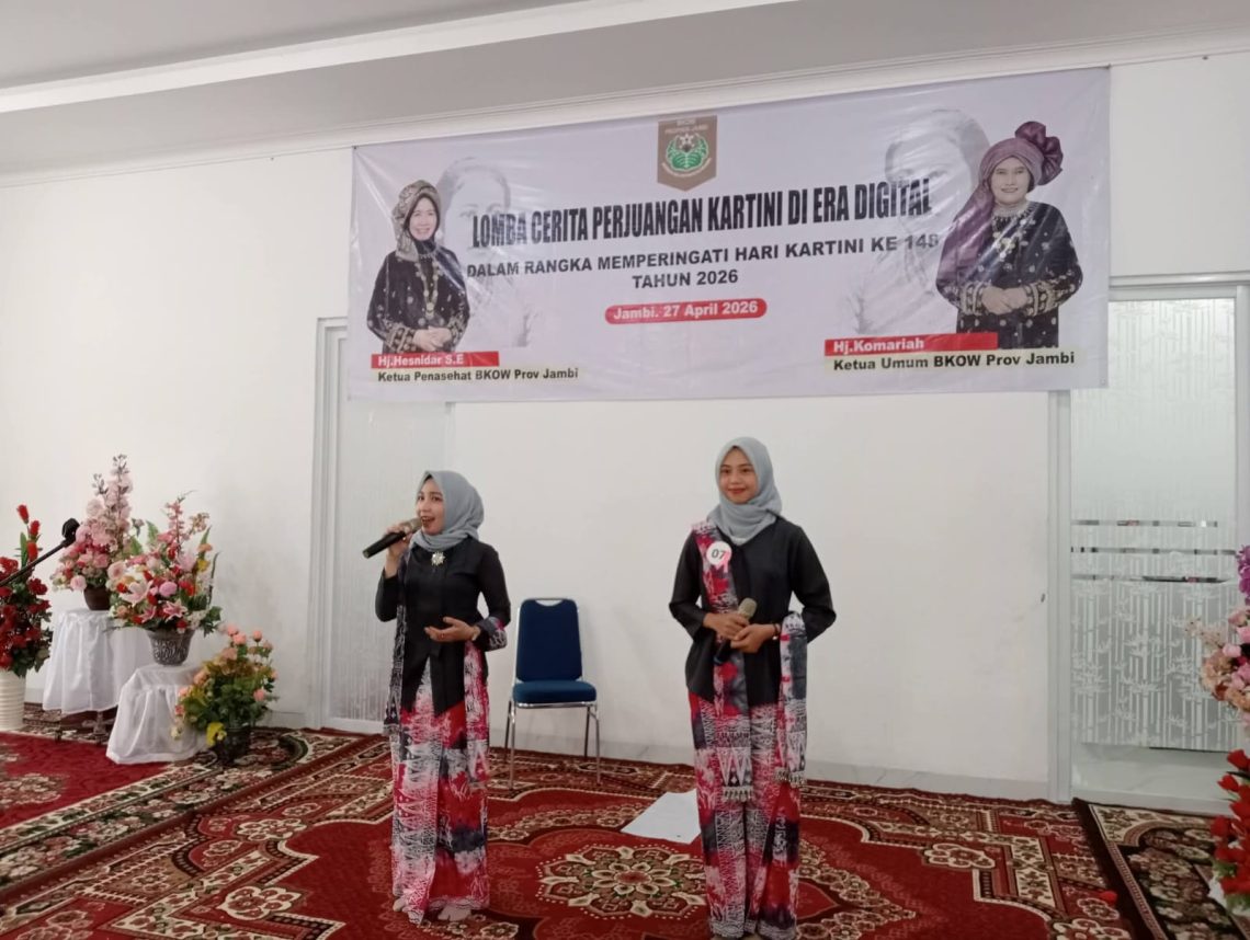 salah satu peserta saat mengikuti lomba di Rumah Dinas Wakil Gubernur Jambi. (Dok: Arwani)