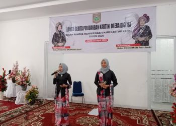 salah satu peserta saat mengikuti lomba di Rumah Dinas Wakil Gubernur Jambi. (Dok: Arwani)