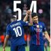 Pemain PSG merayakan gol dalam laga dramatis kontra Bayern Munchen di Parc des Princes yang berakhir dengan kemenangan tipis 5-4 pada leg pertama semifinal Liga Champions. (Dok: instagram @psg)
