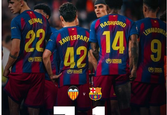 Barcelona saat Dikalahkan Valencia 3-1. (Dok: instagram @fcbarcelona)