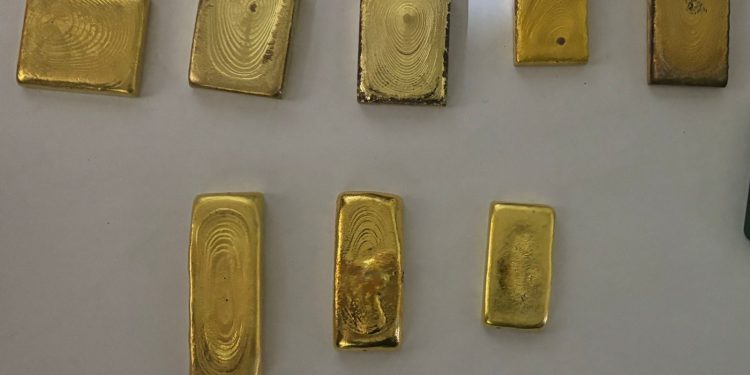 Barang bukti emas diduga ilegal hasil olahan PETI yang diamankan Polres Bungo. (Dok: Humas Polres Bungo)