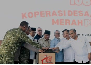Presiden RI Prabowo Subianto meresmikan operasional 1.061 Koperasi Desa/Kelurahan Merah Putih di Nganjuk, Jawa Timur, Sabtu (16/5/2026). (Dok: BPMI Setpres)