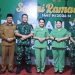 Pangdam XX/Tuanku Imam Bonjol Arief Gajah Mada disambut Wakil Bupati Tanjung Jabung Barat Katamso bersama Forkopimda saat kunjungan kerja di Makodim 0419/Tanjab, Selasa (10/3). (Dok: rahmat)