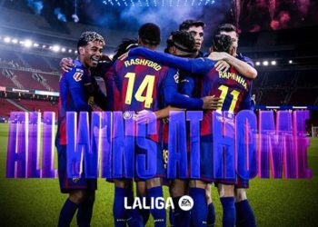 Barcelona menutup laga kandang terakhir musim ini dengan menekuk Real Betis 3-1 pada pekan ke-37 Liga Spanyol 2025/26 di Camp Nou pada Senin. (Dok: X/LaLiga)