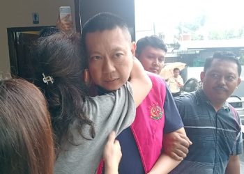 Komisaris Utama PT Prosympac Agro Lestari, Bengawan Kamto, usai menjalani sidang putusan kasus dugaan korupsi kredit macet Rp105 miliar di Pengadilan Negeri Jambi. (Dok: Redaksi)