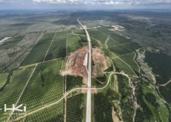 Pembangunan Jalan Tol Palembang-Betung terus dipercepat oleh PT Hutama Karya dengan progres konstruksi mencapai 81,99 persen untuk mendukung konektivitas Sumatera Selatan menuju Jambi. (DOk: Hutama Karya)