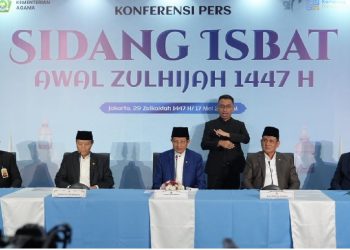 Pemerintah resmi menetapkan Hari Raya Iduladha 1447 Hijriah jatuh pada Rabu, 27 Mei 2026 usai Sidang Isbat di Kantor Kementerian Agama RI. (Dok: Kemenag RI)