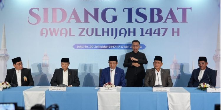 Pemerintah resmi menetapkan Hari Raya Iduladha 1447 Hijriah jatuh pada Rabu, 27 Mei 2026 usai Sidang Isbat di Kantor Kementerian Agama RI. (Dok: Kemenag RI)