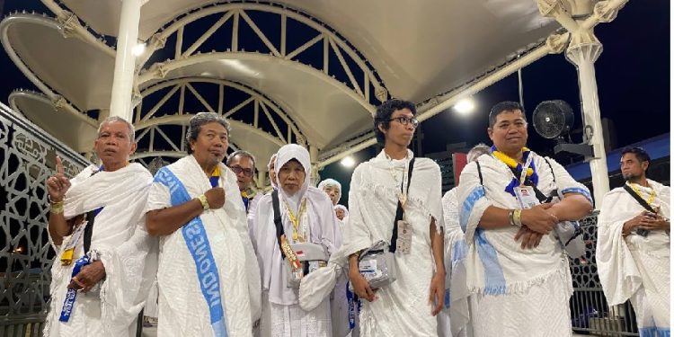 Jemaah haji Indonesia bersiap mengikuti puncak ibadah haji di Arafah, Muzdalifah, dan Mina (Armuzna). (Dok: Kemenhaj RI)