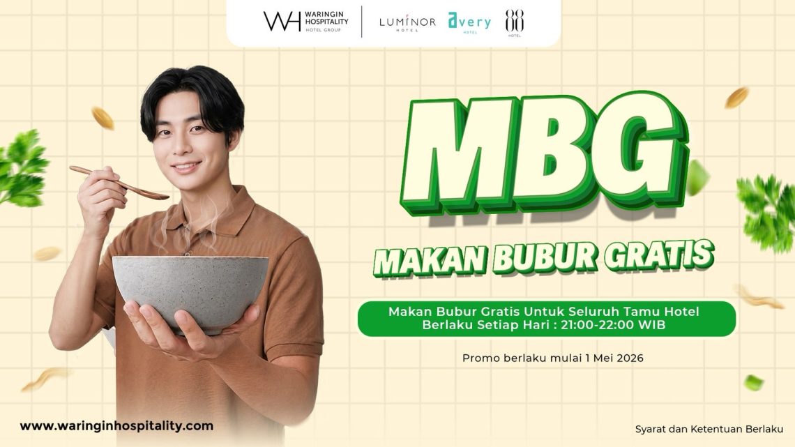 Sajian bubur gratis yang disediakan Luminor Hotel Jambi setiap pukul 21.00–22.00 WIB sebagai bagian dari program “MBG – Makan Bubur Gratis”. (Dok: Luminor Hotel Jambi)
