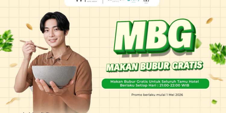 Sajian bubur gratis yang disediakan Luminor Hotel Jambi setiap pukul 21.00–22.00 WIB sebagai bagian dari program “MBG – Makan Bubur Gratis”. (Dok: Luminor Hotel Jambi)