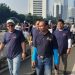 Ketua Dewan Pers, Komaruddin Hidayat, bersama insan pers dan pelaku industri media mengikuti kegiatan peringatan World Press Freedom Day 2026 di kawasan Stasiun KA BNI City, Jakarta, Minggu (3/5). (Dok: Dewan Pers)