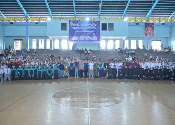 Wali Kota Jambi Maulana membuka secara resmi Siginjai Precision Piala Wali Kota Jambi Lomba Olahraga Baris Berbaris (LOBB) dan Variasi Tingkat SMP dan SMA se-Kota Jambi di GOR Kota Baru, Sabtu (30/5/2026). (Dok: Rahmat)