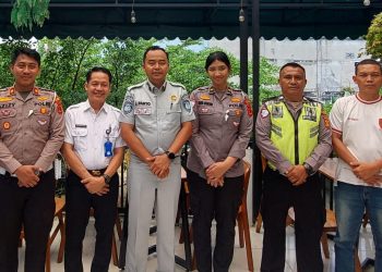 Rapat Forum Lalu Lintas dan Angkutan Jalan Kabupaten Bungo bersama Polres Bungo dan Jasa Raharja membahas penanganan titik rawan kecelakaan di Muara Bungo. (Dok: Rudi)