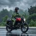 Pengendara sepeda motor melintas saat hujan di Kota Jambi. (Dok: Honda Sinsen Jambi)